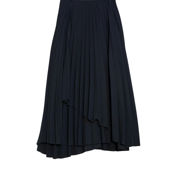 COS Dresses & Skirts - COS Women’s Pleated Asymmetrical Hem Midi Skirt Black Size 4